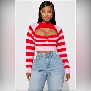 Zahara Striped Sweater Top